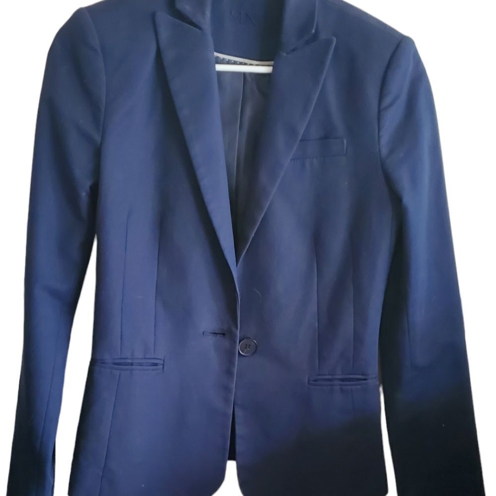 Mng Mango Basics Size 4 Navy Blazer - image 1